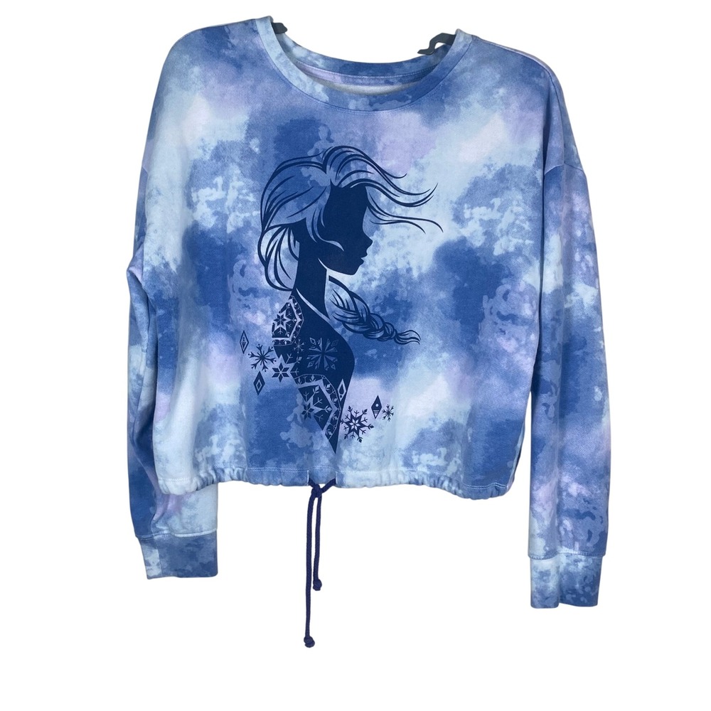 Disney Frozen II Tie‎ Dye Pullover Sweatshirt Elsa Graphic XL